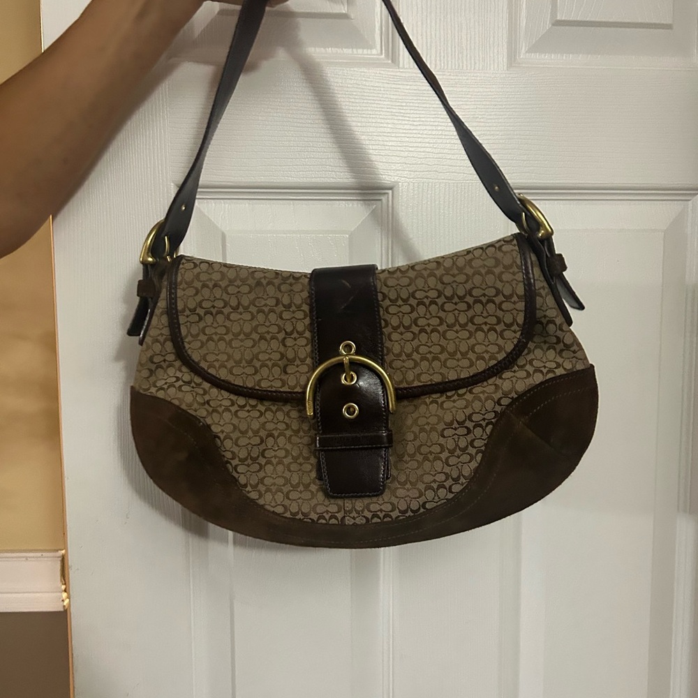 Vintage Coach SoHo Suede Brown Bag 6808